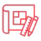 number one icon red circle background white circle foreground black number 1 center