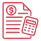 number 2 icon red circle background white circle foreground black number 2 center