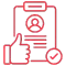 number 5 icon red circle background white circle foreground black number 5 center
