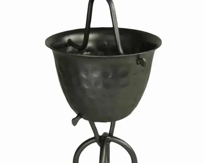hammered pewter dark bronze rain chain cup painted aluminum